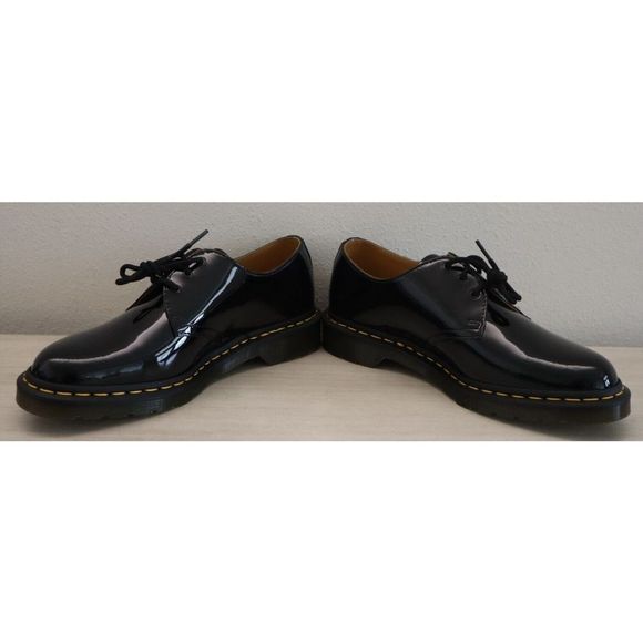 Dr. Martens Model 10084 Women’s Sz 11 Air Wair Black Patent Leather Oxfords $140 - Picture 5 of 9